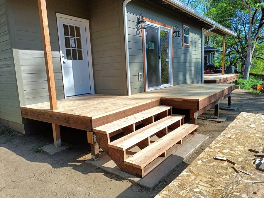 Cedar deck and stairs, built to last